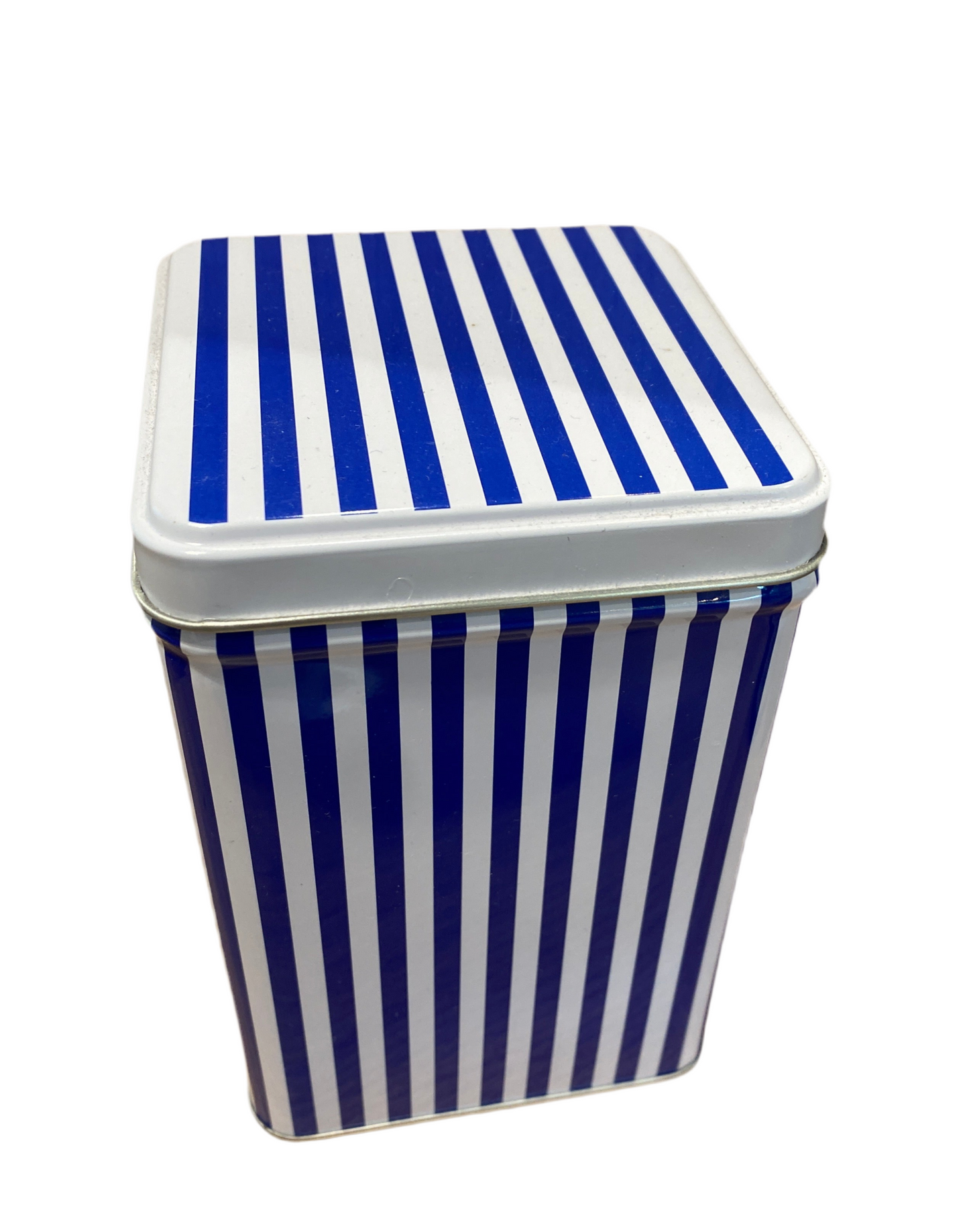 Streifen- Teedose blau- weiß 250g