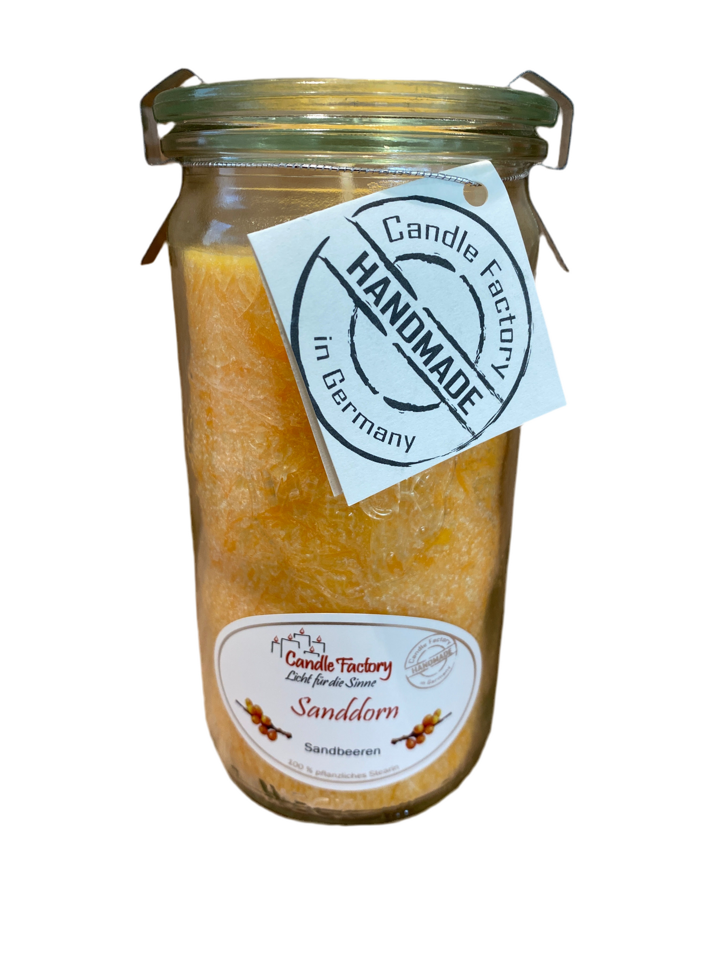 Duftkerze mit Sanddorn