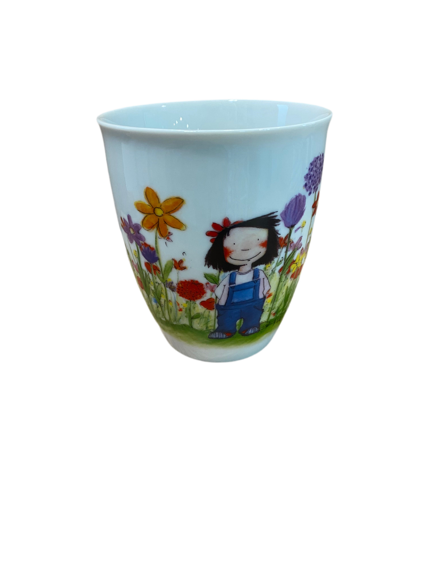 Teebecher Blumenwiese mit Mädchen