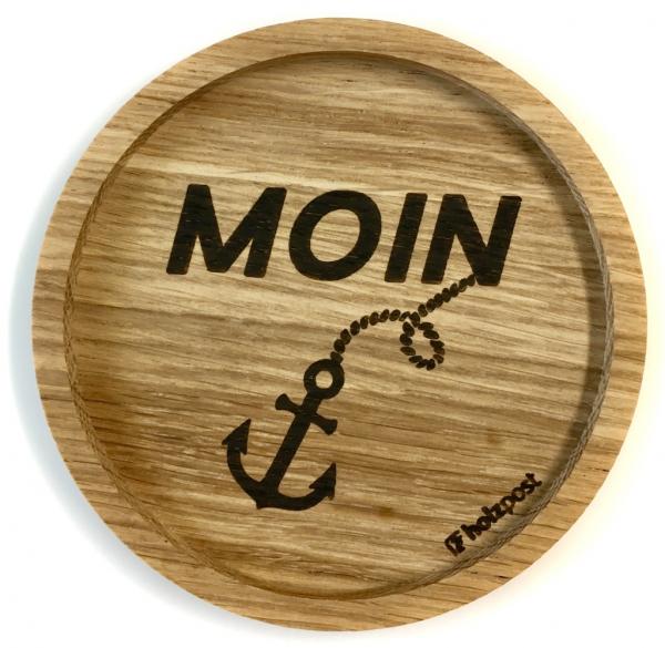 Holzuntersetzer „Moin“