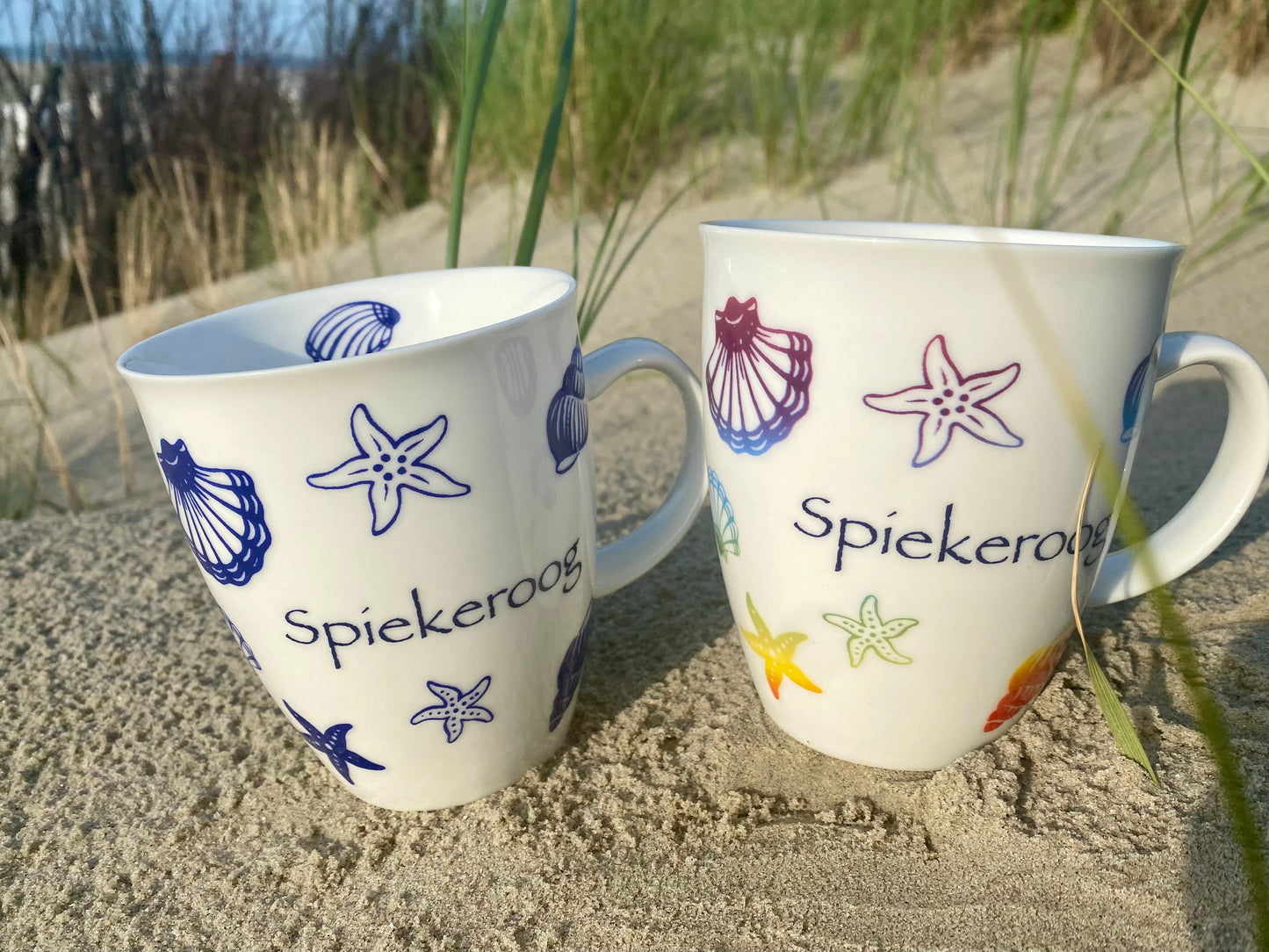 Spiekerooger Muschelbecher blau