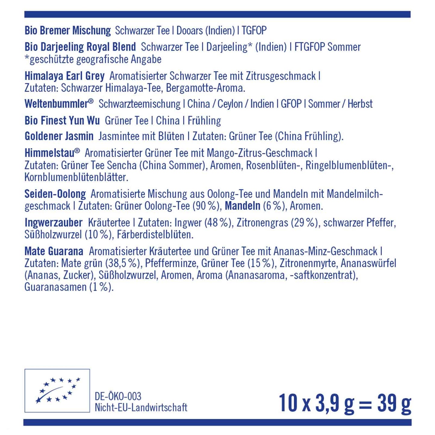 Teeprobierbox für Genießer