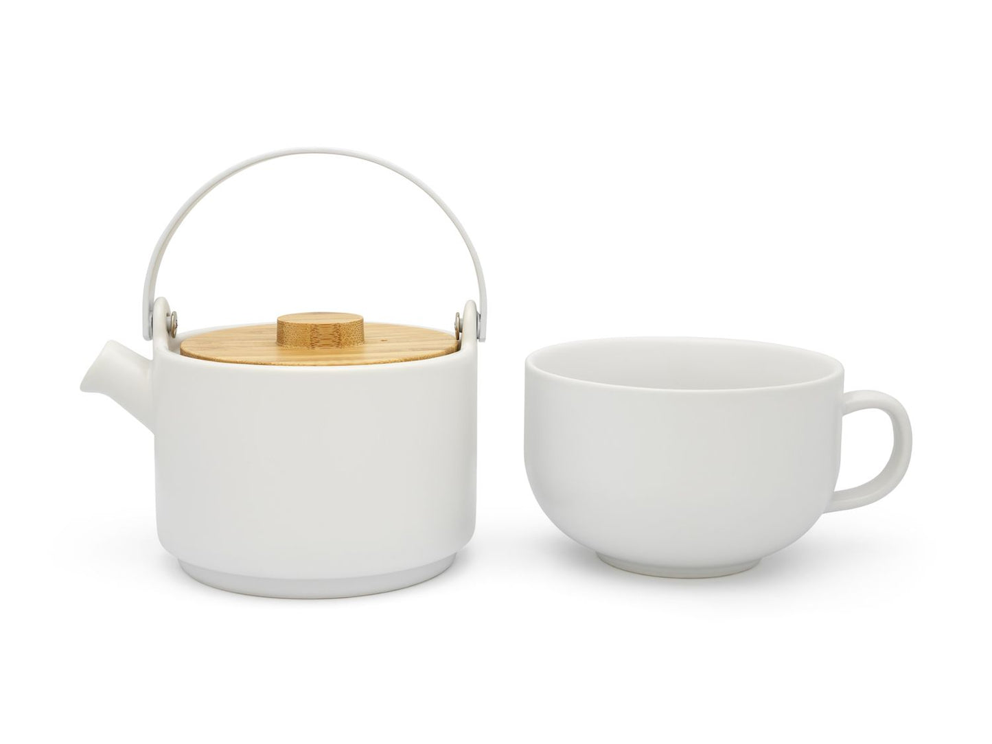 Bredemeijer Tea for one Umea, weiß, mit Bambusdeckel