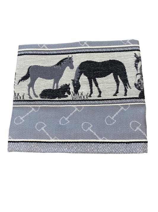 Geschirrtuch Pferde, Anthrazit