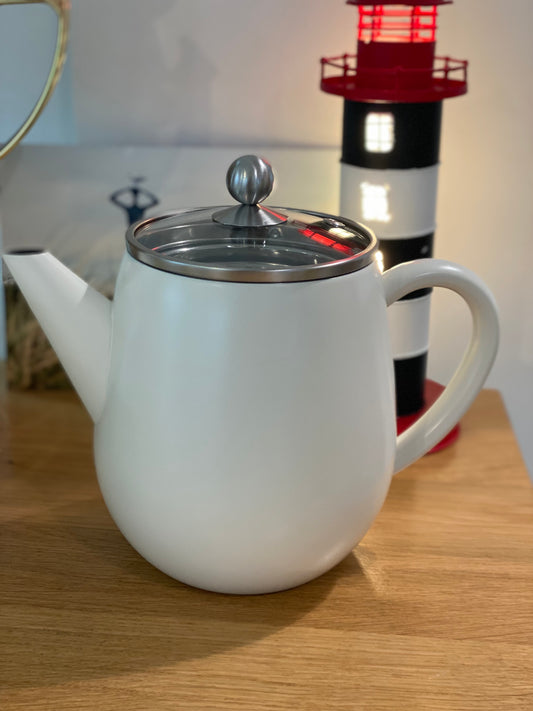Teekanne Duet® Eva 1,1L, weiß