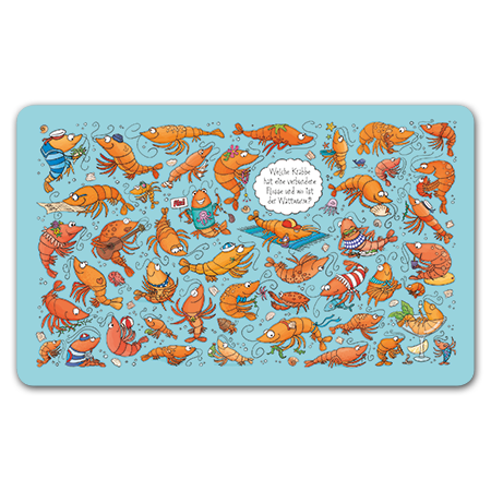 Frühstücksbrettchen Welche Krabbe hat eine verbundene Flosse?