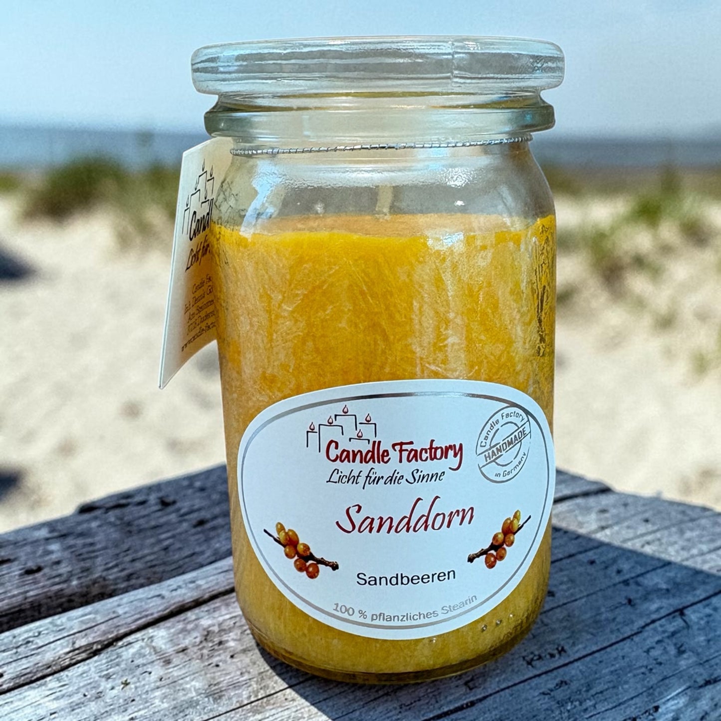 Duftkerze mit Sanddorn