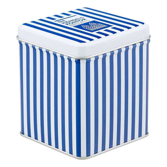 Streifen- Teedose blau-weiß 100g