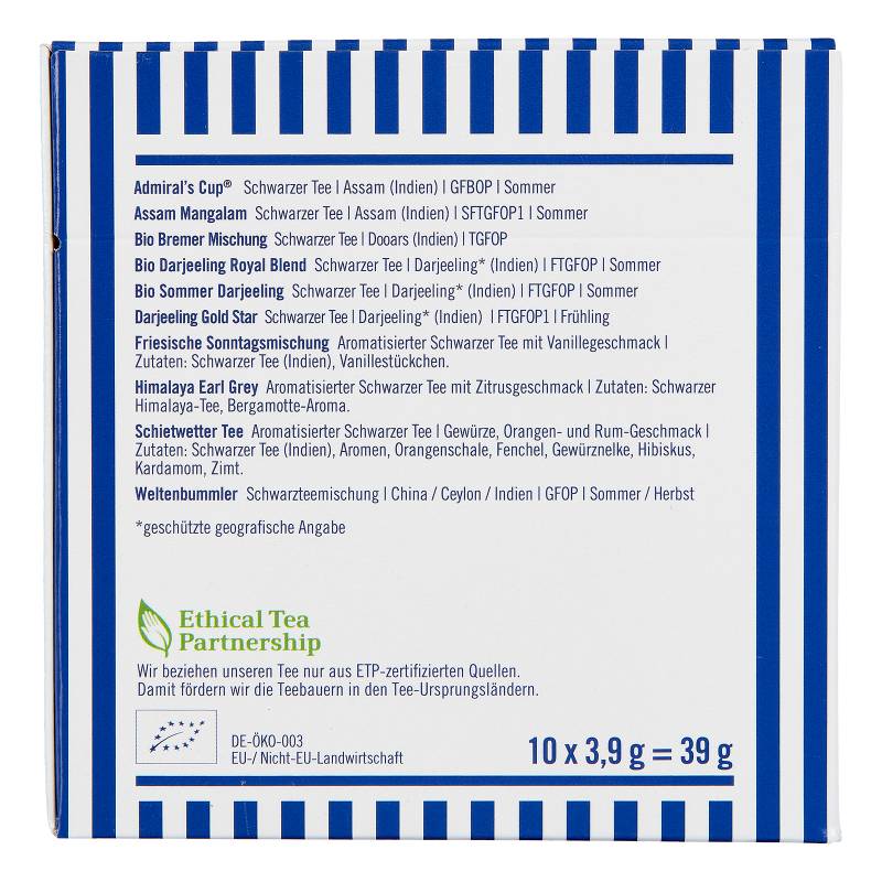 Teeprobierbox Schwarzer Tee