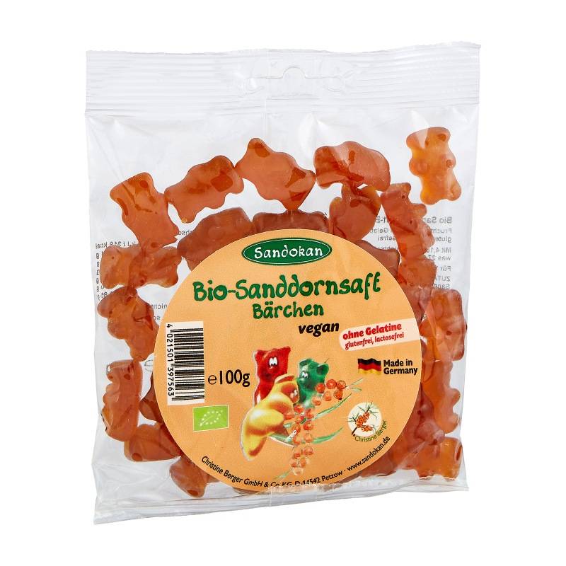 Vegane Bio Sanddorn-Fruchtbärchens